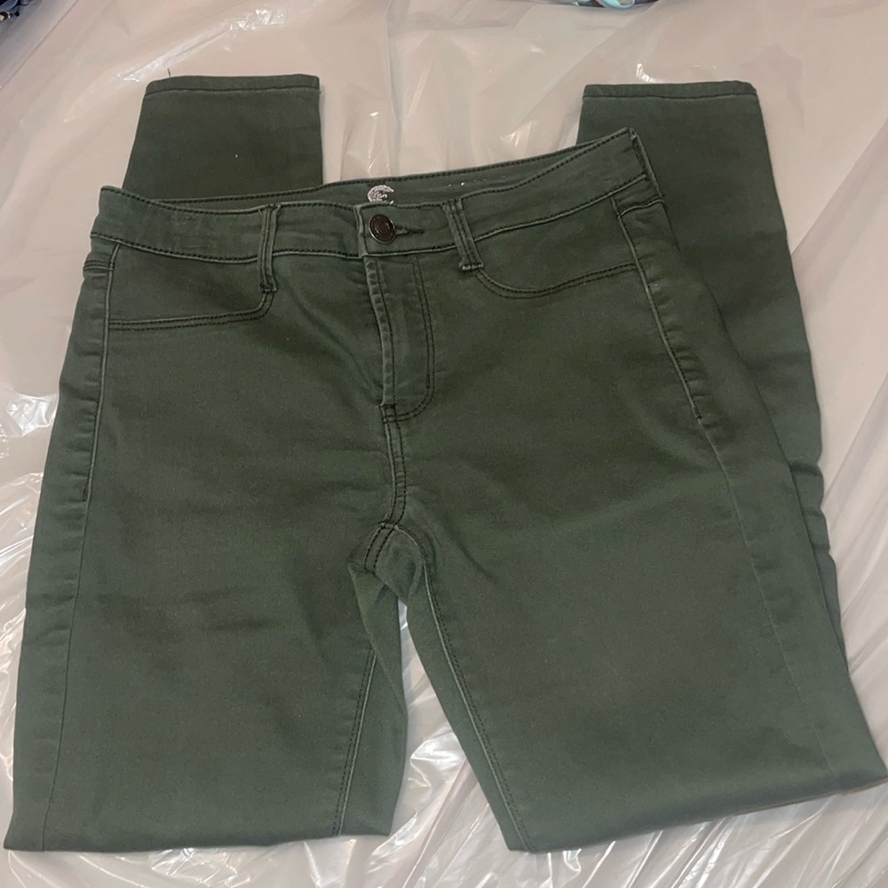 SO | Juniors Deep Green Skinny Stretch Jeans/Pants
